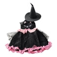 thumbnail image 4 of Bainana Kids Halloween Cosplay Witch Cat Dress Lightweight Short Sleeve Dress With Hat Girls School Play Dresses, 4 of 5