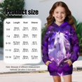 thumbnail image 7 of Psesaysky Kids Girls Fleece Pullover Hoodies Long Sleeve Purple Horse Rose Printed Hooded Sweatshirts with Pockets Casual Trendy Tops for 13-14 Years, 7 of 7
