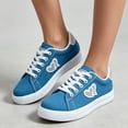 thumbnail image 2 of LTTVQM Womens Sneakers Casual Comfy Low Top Glitter Heart Print Anti-Skid Canvas Shoes Lace-Up Breathable Lounge Workout Fashion Sneakers Blue 36(US-5.5), 2 of 4