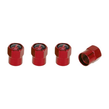 4 Pcs Finger Pattern Tire Valve Stem Caps for Car Tyre Valve Dust Covers Decorative Aluminum Alloy Rubber Red Red 8x12mm