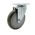 thumbnail image 1 of Polyurethane Swivel Top Plate Swivel Caster with 5 Inch Gray Wheel - 350 lbs. Capacity Per Caster - Service Caster Brand, 1 of 4