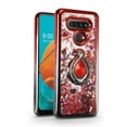thumbnail image 1 of LG K51 Phone Case Slim Kickstand Liquid Glitter Dual Colors Stylish LG K51 Phone Case Red/Gray, 1 of 2