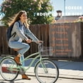 thumbnail image 6 of ACEGER 26 inch woman cruiser bike single speed bicycle with rattan basket and rear rack, Sky Blue, 6 of 6