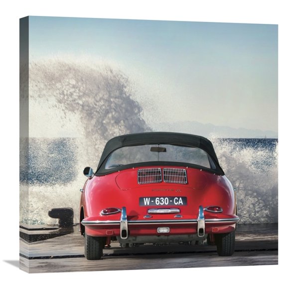 Gasoline Images 'Ocean Waves Breaking on Vintage Beauties (detail 1)' Canvas Wall Art