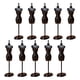 thumbnail image 3 of 10 mini maniquíes para muñecas, vestidos, regalos de cumpleaños con soporte para fotos de escenas de vida Negro, 3 of 9