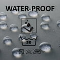 thumbnail image 3 of "Evideco Gray Water-Resistant Mildew-Resistant Polyester Shower Curtain with 8 Grommets, 48" W x 72" H, 3 of 4