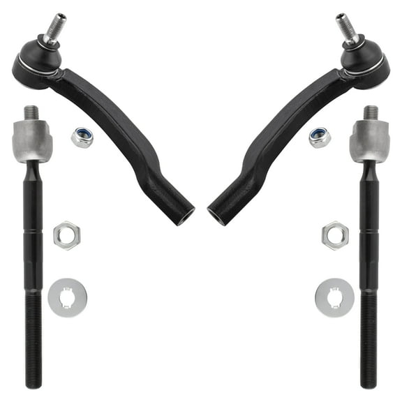 BOXI 4pcs Front Inner & Outer Tie Rod End Links for Toyota Sienna 2004 2005 2006 2007 2008 2009 2010 3.3L 3.5L | ES80626 ES80627 EV80893