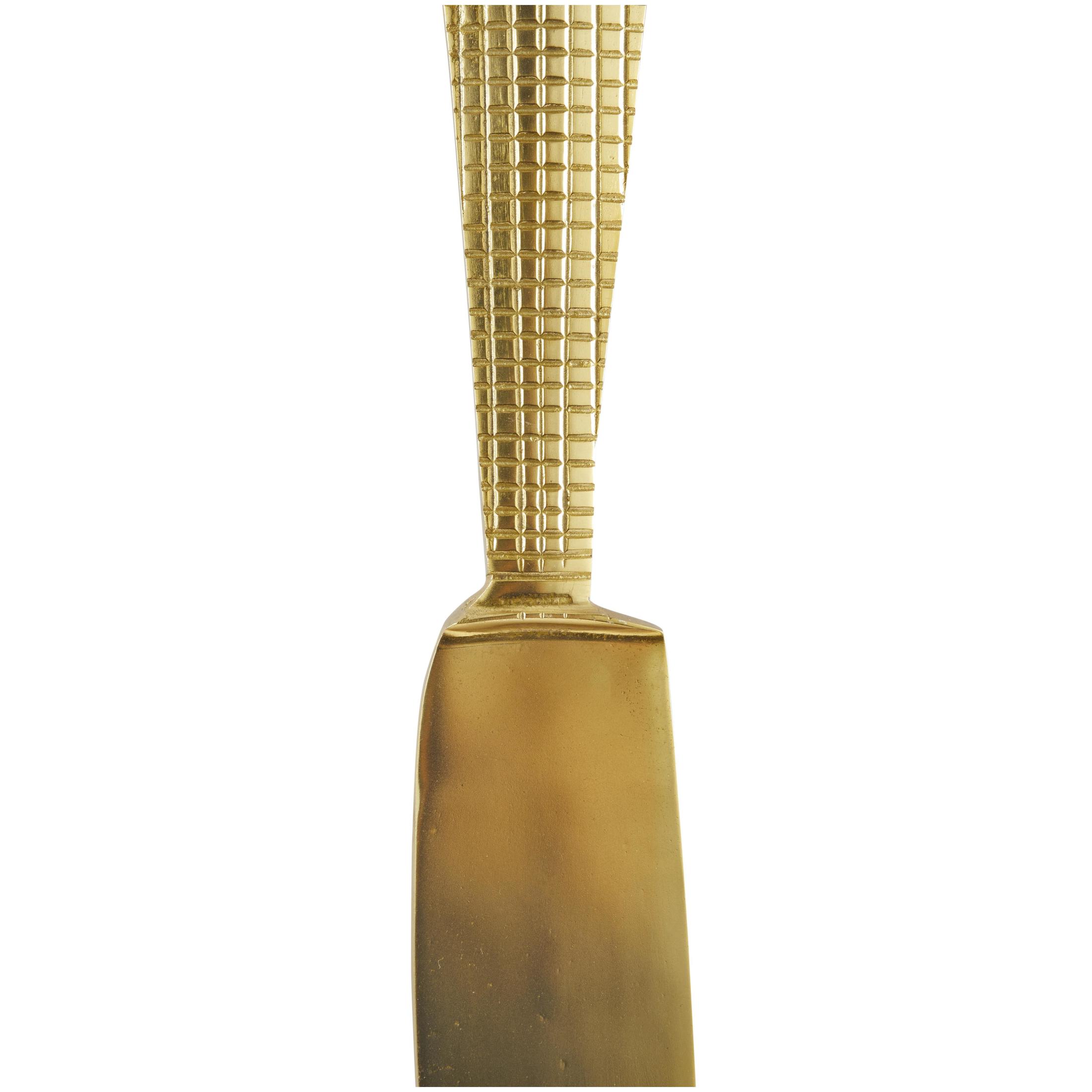 DecMode Gold Aluminum Metal Knife, Spoon and Fork Utensils Wall Decor (3 Count)