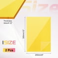 thumbnail image 2 of 2Pcs Acrylic Sheets 12x8 Inch 1/8 Inch-3mm for Picture, Clear Yellow, 2 of 6
