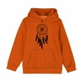 thumbnail image 2 of Spazoro Girls Hooded Sweatshirts, Soft & Comfy Long Sleeve Fashion Cute Print Fall Winter Tops for Girls Orange Size 4 T, 2 of 6