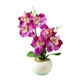 thumbnail image 4 of Soumake Simulation Phalaenopsis Colored Artificial Flower Two Branch Butterfly Orchid Landscaping Table Decoration Scene Layout Faux Silk Fake Potted Plant Home Bedroom Decor For Desktop Household, 4 of 8