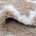 thumbnail image 6 of Transitional 9x12 Area Rug Shag Thick (8'9'' x 12'2'') Geometric Tan, White Living Room Easy to Clean, 6 of 9