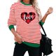 thumbnail image 4 of Xuyuer Christmas Sequins Sweatshirts Women Jolly Patch Crewneck Loose T-Shirt Xmas Long Sleeve Pullover Top, 4 of 6