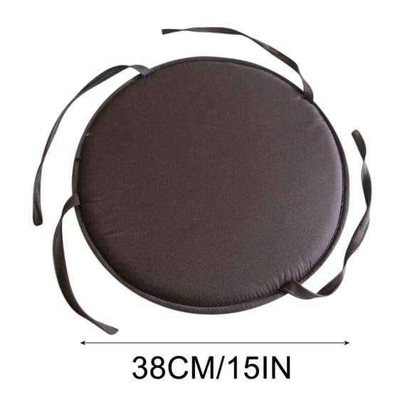 Ycandiee Round Chair Cushions, 15" Indoor Outdoor Seat Cushion with Ties, Garden Patio Home Seat Cushion, Soft Round Dining Kitchen Chair Pad, Bar Stool Pad