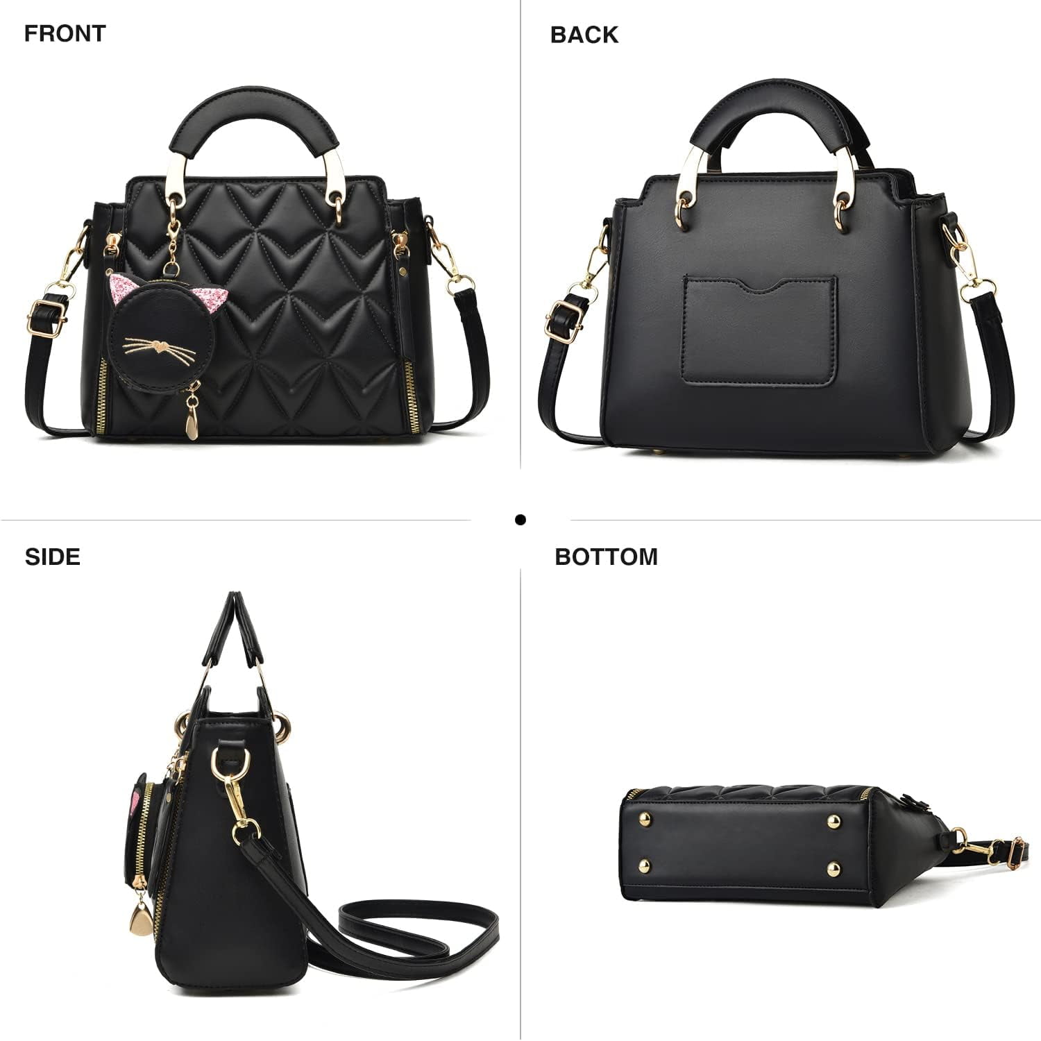 Kwuty Fashion Purses and Handbags for Women Ladies Crossbody Bags Top Handle Satchel Shoulder Bags Small Totes
