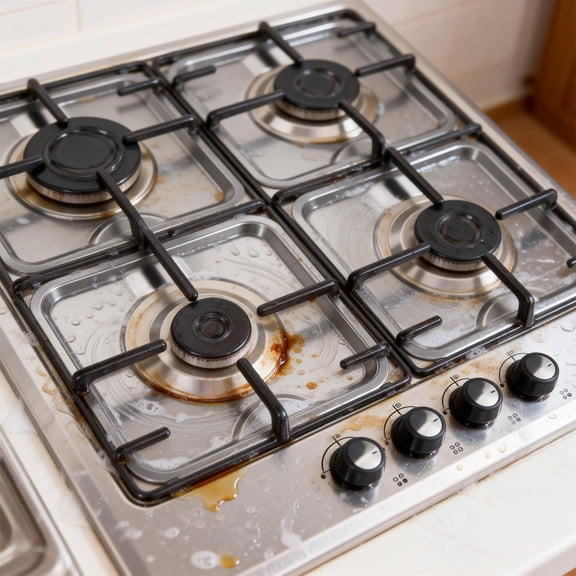 Luxshiny 4-Pack Stainless Steel Gas Stove Burner Covers Drip Pans Oil Splatter Protectors Kitchen Accessories