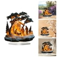 thumbnail image 1 of Village Manger Scene Desktop Ornament Indoor Tabletop Figurines Display, 1 of 6