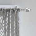 thumbnail image 5 of CHF Lyric Rod Pocket Sheer Curtain Panel, Knit Flame Ogee , Gray, Adult, 5 of 6