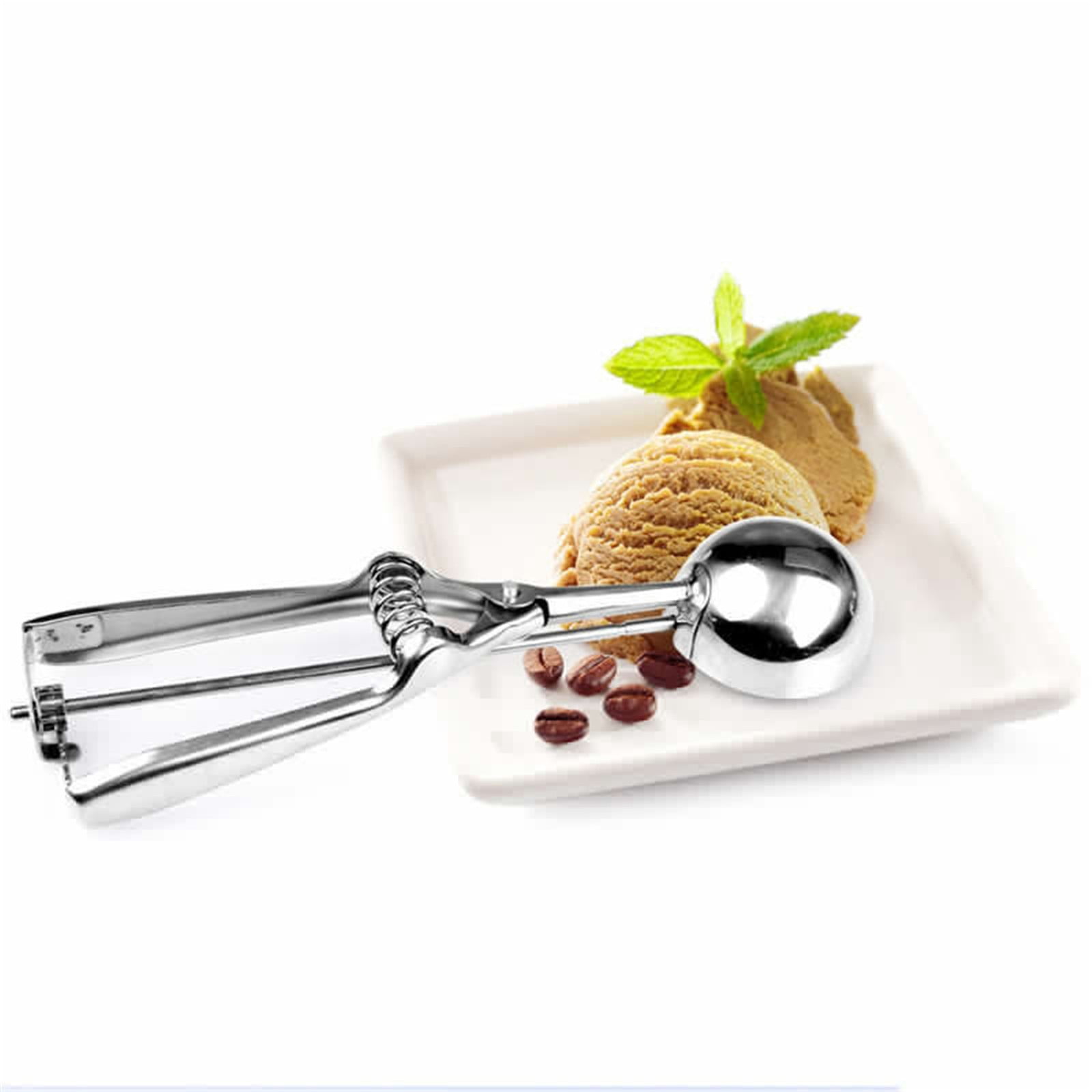 Bfogop Ice Cream Scoop 3 Pcs, 18/8 Stainless Steel Cookie Scoop, Cookie Scoops for Baking, 2 Tbsp/ 30 ml/ 1 oz Cookie Dough Scoop, Ice Cream Scooper with Trigger Release