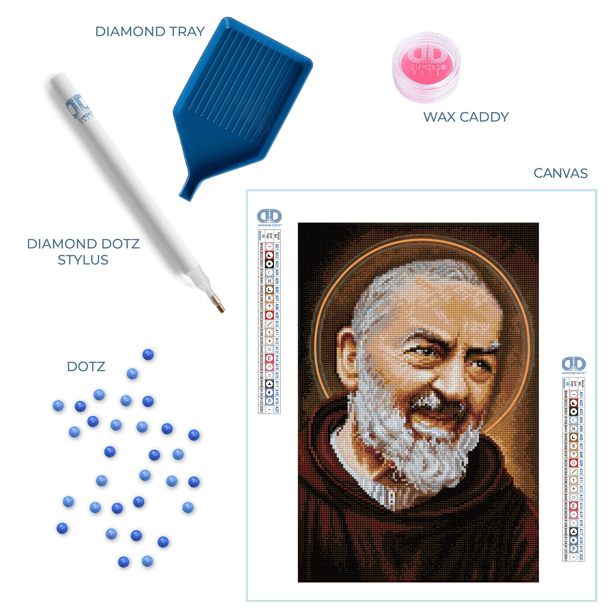 Diamond Dotz Padre Pio Diamond Painting Kits for Adults - Diamond Art Kits a Relaxing Creative Craft Kit with Dotz Gems