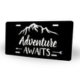 thumbnail image 2 of Yehwow Adventure Awaits Mountain Arrows Metal Car Plate Aluminum License Plate, 2 of 6
