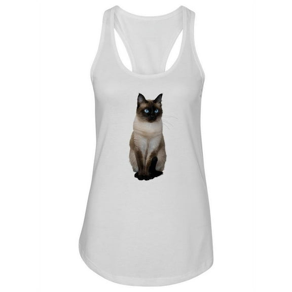 Sitting Thai Cat Racerback Tank Women -SPIdeals Designs, Female XX-Large