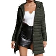 thumbnail image 2 of FDGIU Women's Hood Mid Length Quilted Puffer Coat, Full Zip Snap Button Lightweight Padded Jacket with Side Pockets for 2026 Fall Winter Travel Daily Layering, 2 of 7