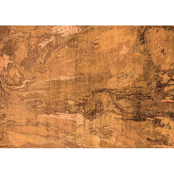 Ahgly Company Indoor Rectangle Oriental Orange Industrial Area Rugs, 5' x 7'