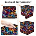 thumbnail image 4 of Graffiti Large Capacity Foldable Storage Baskets with Handle, 10.8"x10.5"x10.6", Toy Storage Cube Organizer Storage Containers, 4 of 6