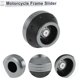 thumbnail image 5 of Slider de marco de motocicleta de 15mm Aleación de aluminio Plástico Protección de carenado Crash Pad Protector Guard 59mm 45mm Tono titanio 2 Pcs, 5 of 7