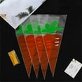 thumbnail image 4 of 100 pcs Easter Decoration Cute DIY Snack Baking Supplies Candy Bag Biscuit Bag Carrot Gift Bag, 4 of 6