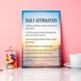 thumbnail image 3 of Daily Affirmations Motivational Quote Wall Art Canvas,Positive Inspirational Motto Canvas Framed Wall Art Ready to Hang For Graduates Home Office Bedroom Dorm Wall Decor 12"x 15", 3 of 5