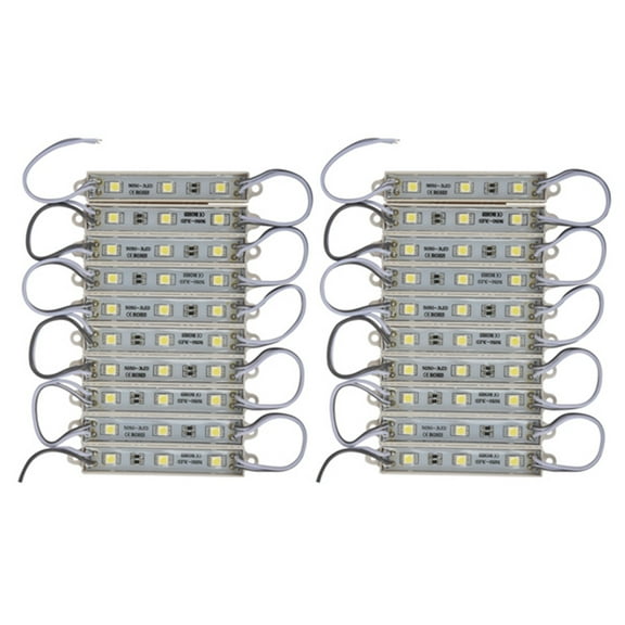 2 x 10Pcs 5050 SMD 3 LED Module Strip String Light Waterproof DC 12V Cool White