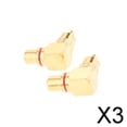 thumbnail image 1 of Adaptador RCA de Ángulo Recto Baoblaze 3 Piezas Chapado en Oro, 1 of 7