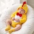 thumbnail image 6 of REDARER Baby Chick 3PCS Set Hooded Romper with Socks Cute Character Outfit for Christmas Autumn Winter Photography,6-9 Months, 6 of 8