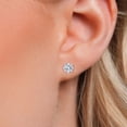 thumbnail image 3 of Gem Stone King 1.48 Cttw Lab Grown Diamond Stud Earrings for Women | 18K Rose Gold Plated Silver | Gemstone April Birthstone | DEF Color | VVS-VS Clarity | Round 6MM, 3 of 6