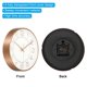 thumbnail image 4 of Reloj de pared de 8 pulgadas, a batería, silencioso, sin tictac, reloj redondo moderno, dorado, 4 of 6