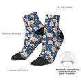 thumbnail image 4 of Uemuo Flower Printed Crew Socks, Moisture-Wicking Socks, Athletic Socks for Men Breathable Cushion Socks Casual Sport Socks for Running Traveling, 4 of 6