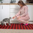 thumbnail image 3 of Red and Black Checkered Pattern Anti Fatigue Kitchen Rugs Set Of 2, Non Slip Washable Decorative Floor Mats for Kitchen Sink Laundry, 17"x30" and 17"x47", 3 of 5