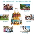 thumbnail image 5 of Rateoe Vintage Beach Sunset Pattern Boys Hoodie, Youth Pullover Hooded Sweatshirt, Kangaroo Pocket Hoodie for Kids-Large, 5 of 6