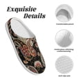 thumbnail image 5 of KLL Paisley6 Pattern Adult Unisex Cozy Slippers,Fuzzy Slip-on Slippers TPR Sole Slippers Comfort Plush Home Footwear for Indoor & Outdoor-37/38, 5 of 7