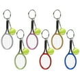 thumbnail image 3 of 6 mini llaveros colgantes de simulación de tenis y raqueta, modelo para bolso, decoración colgante., 3 of 14