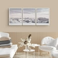 thumbnail image 3 of PixonSign Framed Wall Art Collage Print Gallery Set Purple-Hued Mountain Landscape Nature Wilderness Photography Realism Landscape Relax/Calm Pastel for Living Room, Bedroom, Office - 12"x16"x3 WHITE, 3 of 6