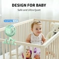 thumbnail image 6 of Battery Operated Stroller Fan Flexible Tripod Clip On Fan with 3 Speeds and Rotatable Handheld Personal Fans for Car Seat Crib Bike Treadmill (Green), 6 of 13