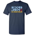thumbnail image 2 of Scoops Ahoy Ice Cream Parlor - Starcourt Mall Hawkins Indiana Steve T Shirt - Medium - Navy, 2 of 6