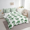 thumbnail image 2 of Castle Fairy Cute Excavator 7-Piece Bedding Comforter Set for Child,Geometric Lattice King Bedding Sets,Black Green Ultra Soft Bed Sheets,Lightweight Room Decor, 2 of 8