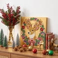 thumbnail image 4 of Fllostpr Christmas DIY Diamonds Painting Kit, Reindeer Structure Full Round Drill Rhinestone Art Set for Wall Living Room Bedroom,9.8", 4 of 6