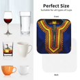 thumbnail image 6 of African Dashiki Tribal Set of 6 Faux Leather 4 Inch Coasters Drinks Tabletop Home Dinning Square, 6 of 6