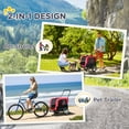 thumbnail image 3 of Aosom 2-in-1 Small Dog Bike Trailer and Bike Stroller Dog Accessory, 3 of 9
