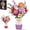 Multicolor, variant on Syrinx Bouquet Building Block Set Compatible with Lego Flowers with Vase Rose Sunflower Botanical Collection for Adult Girls (Purple)